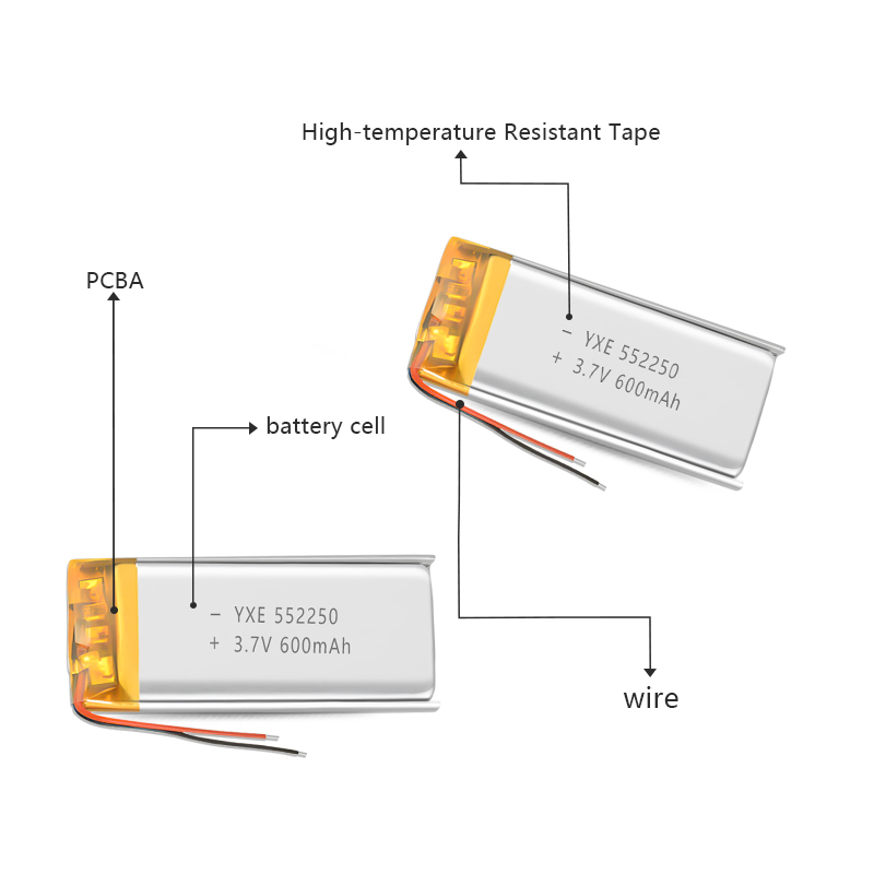 3.7 V Li-ion Battery 552250-600mah